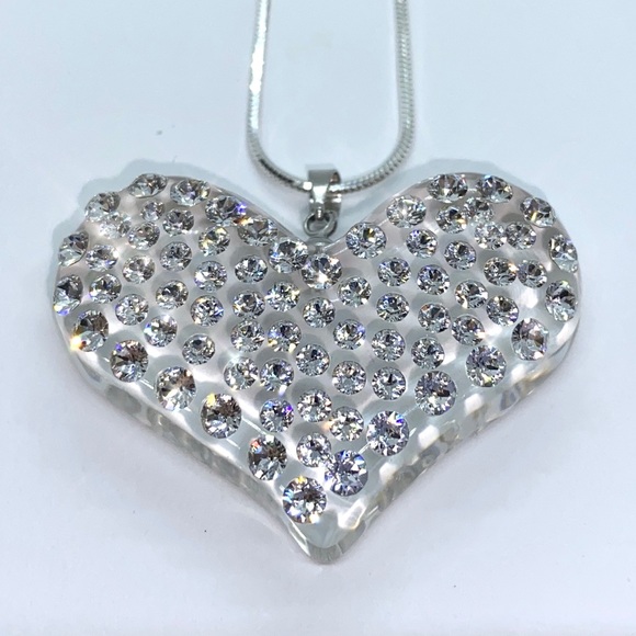 Acrylic Crystal Necklace Embellished With Genuine “European Crystals” - Picture 6 of 11